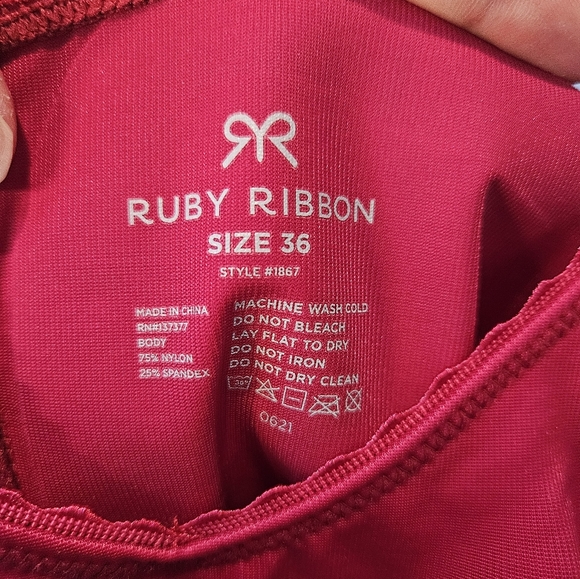 Ruby Ribbon Rack Sample Sheer Cami size 36 Red - Picture 3 of 5